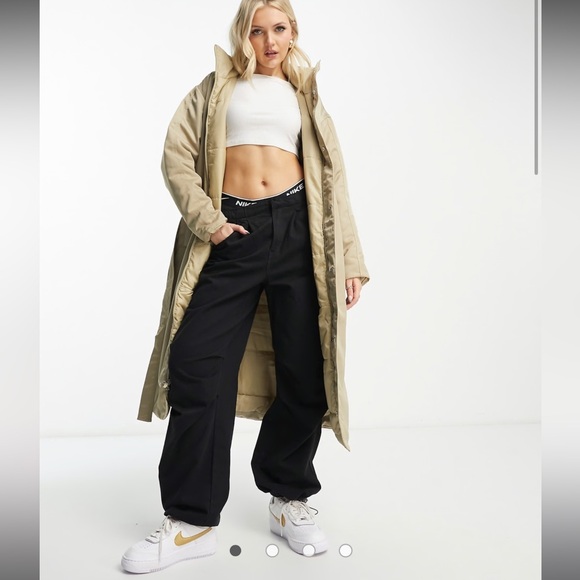 Nike Trend Synthetic Parka in Tan - Picture 2 of 6